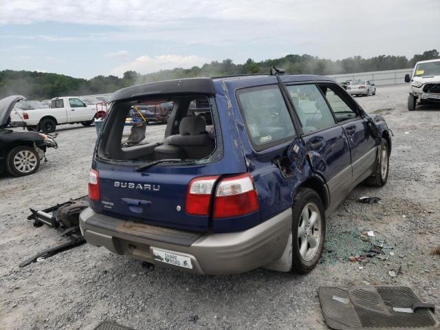 JF1SF655X2H707700 - 2002 SUBARU FORESTER S BLUE photo 4