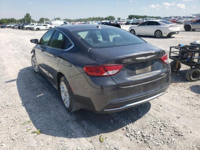 1C3CCCAB0GN103507 - 2016 CHRYSLER 200 LIMITE CHARCOAL photo 3