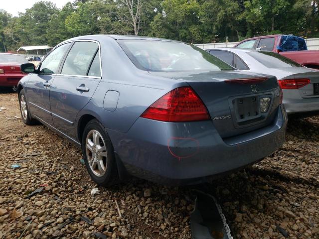 1HGCM56367A072424 - 2007 HONDA ACCORD BLUE photo 3