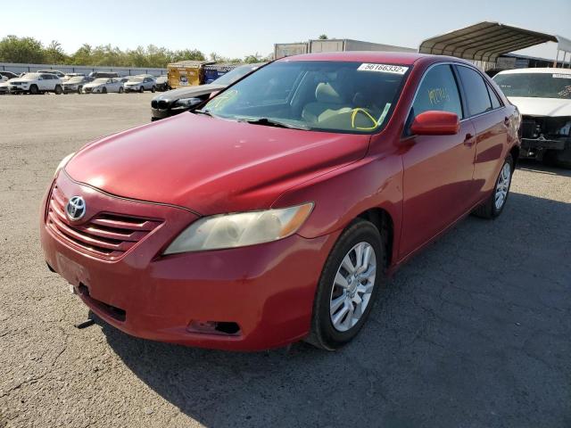 4T1BE46K17U008360 - 2007 TOYOTA CAMRY CE RED photo 2