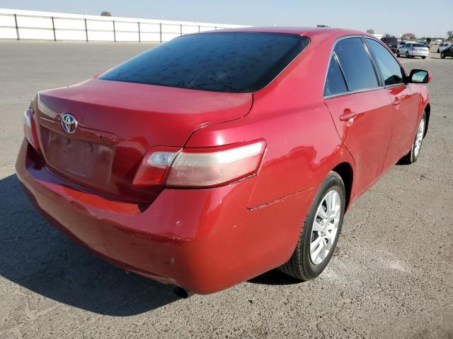 4T1BE46K17U008360 - 2007 TOYOTA CAMRY CE RED photo 4