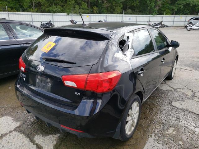 KNAFU5A28C5622720 - 2012 KIA FORTE EX BLACK photo 4