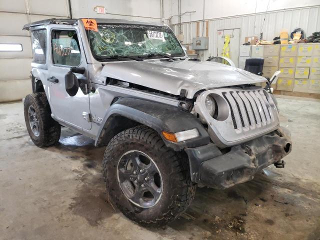 1C4GJXAGXKW516382 - 2019 JEEP WRANGLER S GRAY photo 1