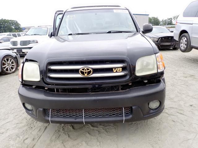 5TDZT38A62S097685 - 2002 TOYOTA SEQUOIA BLACK photo 7