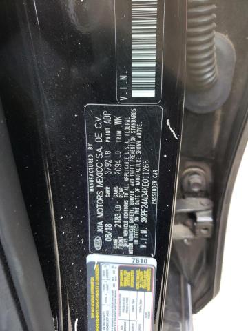 3KPF24AD4KE011266 - 2019 KIA FORTE FE BLACK photo 10