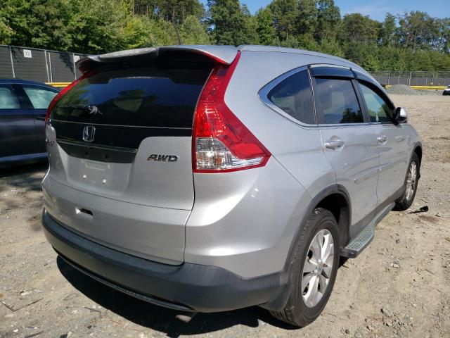 2HKRM4H70DH669754 - 2013 HONDA CR-V EXL SILVER photo 4