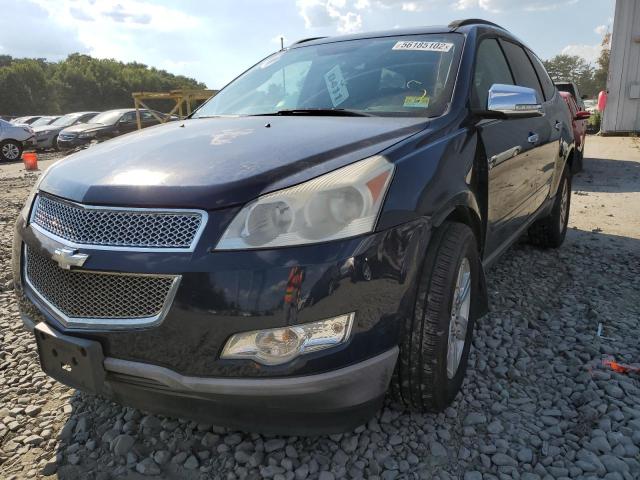 1GNKRGED1BJ129386 - 2011 CHEVROLET TRAVERSE L BLUE photo 2