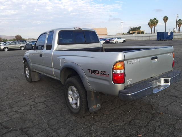 5TEWN72N04Z343944 - 2004 TOYOTA TACOMA XTR SILVER photo 3