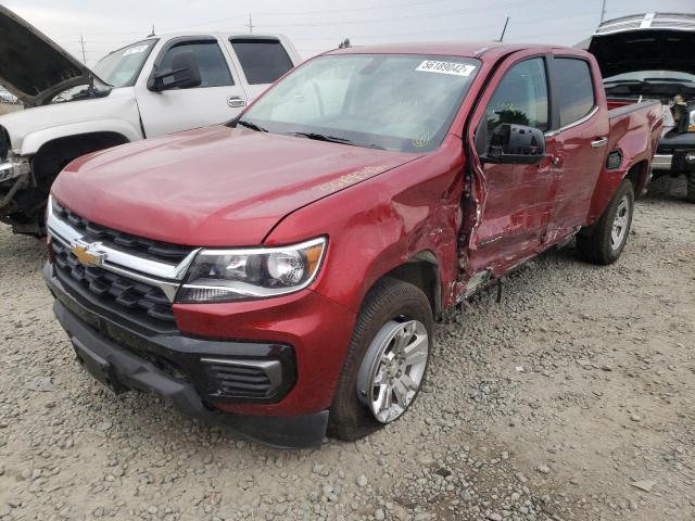 1GCGTCEN3M1227954 - 2021 CHEVROLET COLORADO L RED photo 2