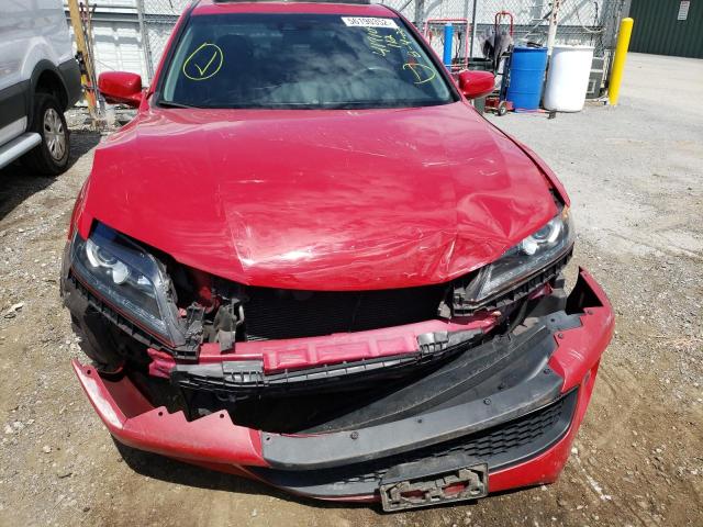 1HGCT2B81DA007186 - 2013 HONDA ACCORD EXL RED photo 9