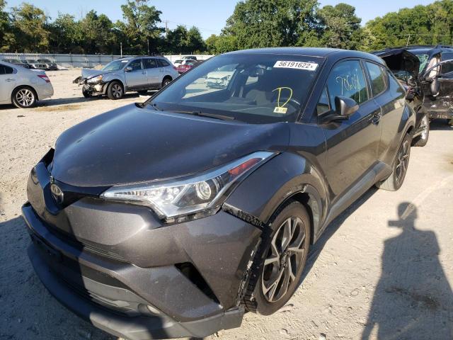 NMTKHMBX6JR008443 - 2018 TOYOTA C-HR XLE GRAY photo 2