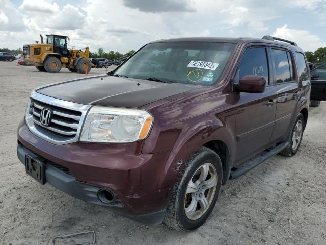 5FNYF3H54DB032928 - 2013 HONDA PILOT EXL BURGUNDY photo 2