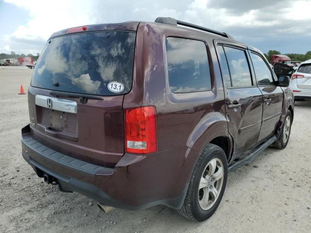 5FNYF3H54DB032928 - 2013 HONDA PILOT EXL BURGUNDY photo 4