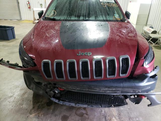 1C4PJMBS7FW540565 - 2015 JEEP CHEROKEE T RED photo 7