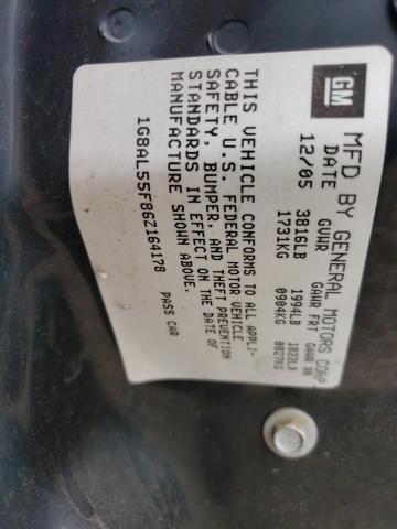 1G8AL55F86Z164178 - 2006 SATURN ION LEVEL BLACK photo 10