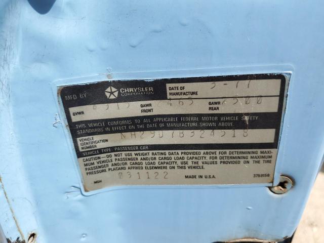 NH29D7B324518 - 1977 DODGE ASPEN ლურჯი ფოტო 10