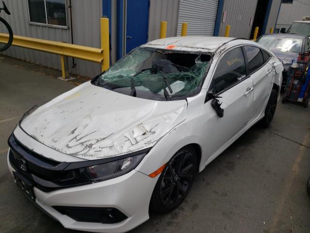 19XFC2F8XLE208635 - 2020 HONDA CIVIC SPOR WHITE photo 2