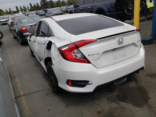 19XFC2F8XLE208635 - 2020 HONDA CIVIC SPOR WHITE photo 3