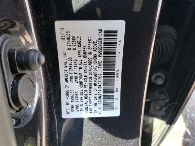 19UUA8F51DA011932 - 2013 ACURA TL TECH GRAY photo 10