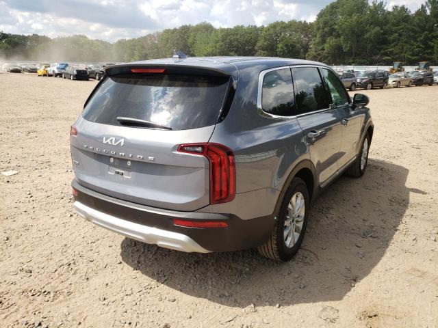 5XYP2DHC5NG247871 - 2022 KIA TELLURIDE TEAL photo 4