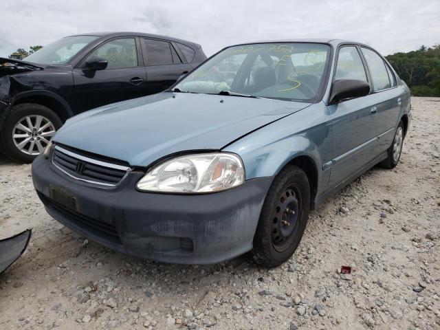 2HGEJ6615YH573684 - 2000 HONDA CIVIC BASE BLUE photo 2