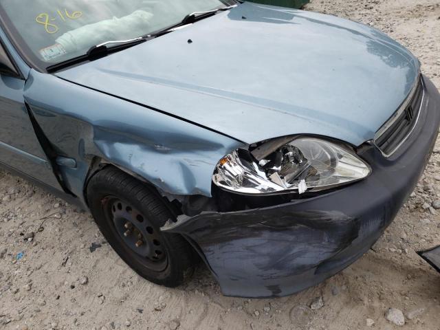 2HGEJ6615YH573684 - 2000 HONDA CIVIC BASE BLUE photo 9