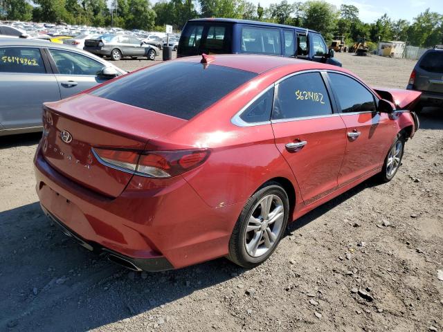 5NPE34AFXJH615358 - 2018 HYUNDAI SONATA SPO RED photo 4