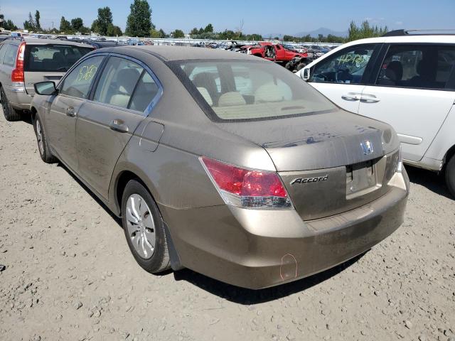 1HGCP26329A025626 - 2009 HONDA ACCORD LX GOLD photo 3