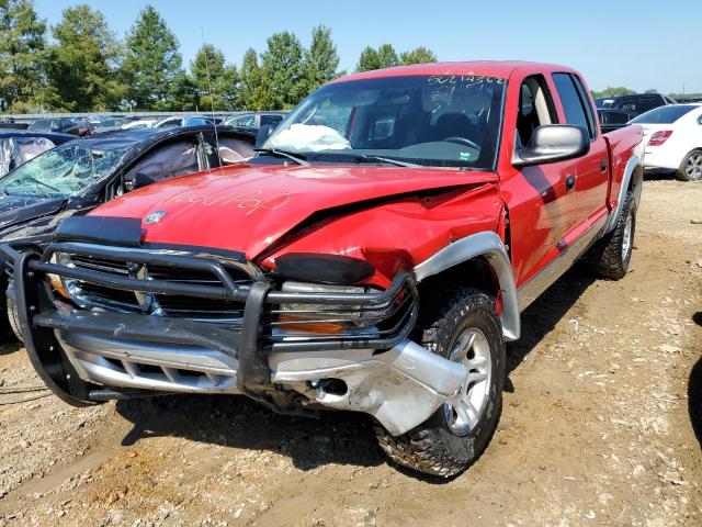 1D7HG48N93S352451 - 2003 DODGE DAKOTA QUA RED photo 2