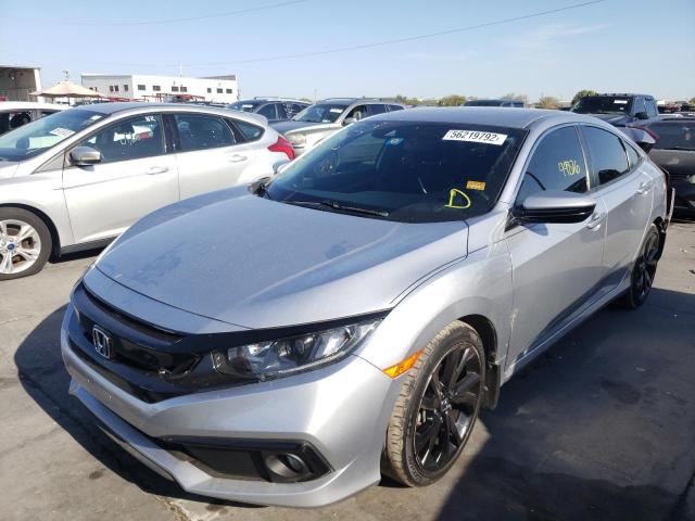 2HGFC2F8XKH505389 - 2019 HONDA CIVIC SPOR SILVER photo 2