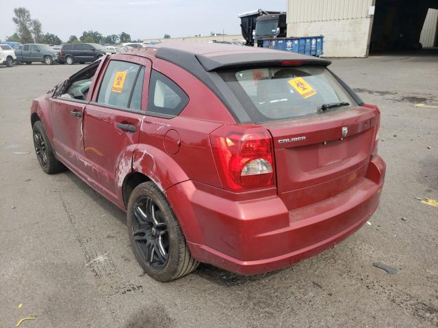 1B3HB28B77D212980 - 2007 DODGE CALIBER RED photo 3