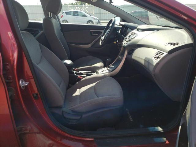 5NPDH4AE1DH390837 - 2013 HYUNDAI ELANTRA GL RED photo 5