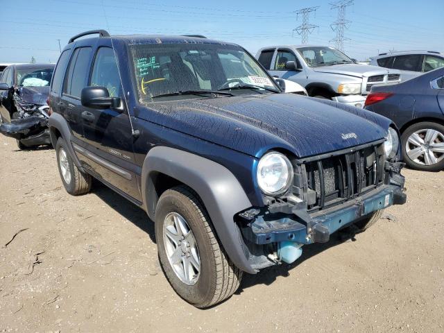 1J4GL48K13W586688 - 2003 JEEP LIBERTY SP BLUE photo 1