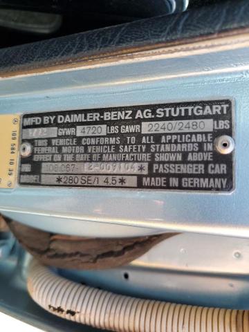 10806712009104 - 1972 MERCEDES-BENZ 280SE BLUE photo 10