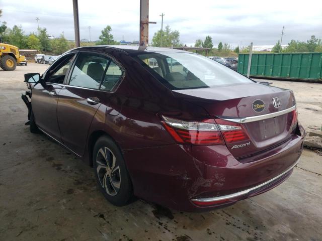 1HGCR2F3XGA059613 - 2016 HONDA ACCORD LX BURGUNDY photo 3