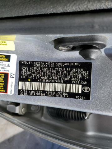 4T1BF1FK1HU740789 - 2017 TOYOTA CAMRY LE SILVER photo 10