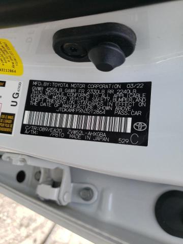 JTDKAMFPXN3212864 - 2022 TOYOTA PRIUS PRIM 银色 照片 10