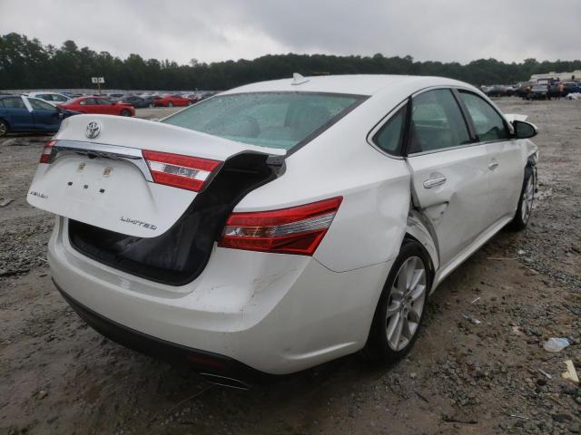 4T1BK1EB1FU173719 - 2015 TOYOTA AVALON XLE WHITE photo 4