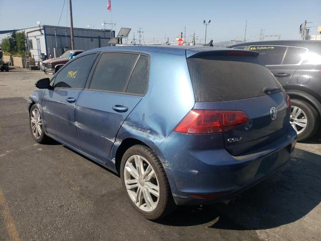 3VW2A7AU5FM082438 - 2015 VOLKSWAGEN GOLF TDI BLUE photo 3