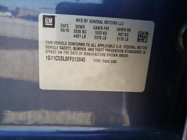 1G11C5SL8FF313845 - 2015 CHEVROLET MALIBU 1LT 蓝色 照片 10