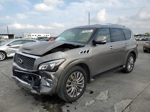 JN8AZ2NF2F9570075 - 2015 INFINITI QX80 CHARCOAL photo 2