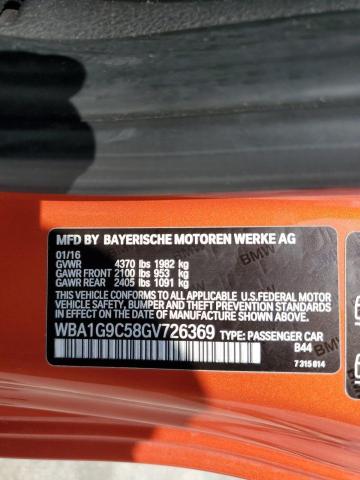 WBA1G9C58GV726369 - 2016 BMW 228 XI SUL ORANGE photo 10