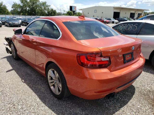 WBA1G9C58GV726369 - 2016 BMW 228 XI SUL ORANGE photo 3