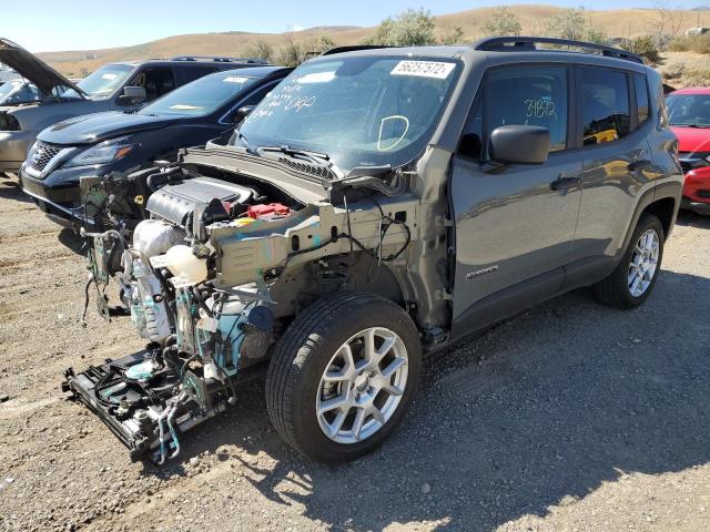 ZACNJBAB1LPL89189 - 2020 JEEP RENEGADE S GRAY photo 2