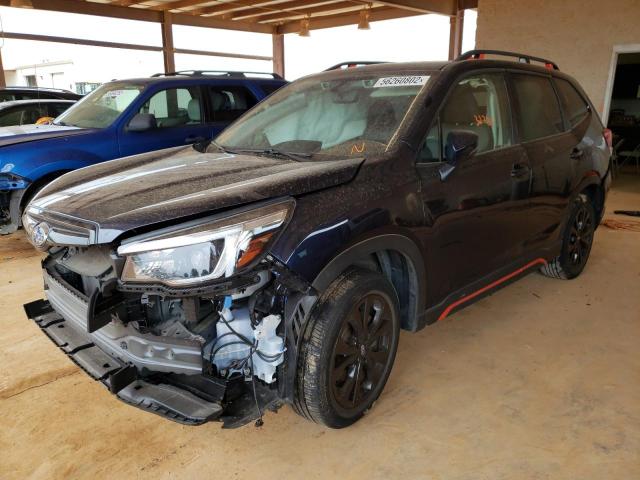 JF2SKARC2MH414038 - 2021 SUBARU FORESTER S BLUE photo 2