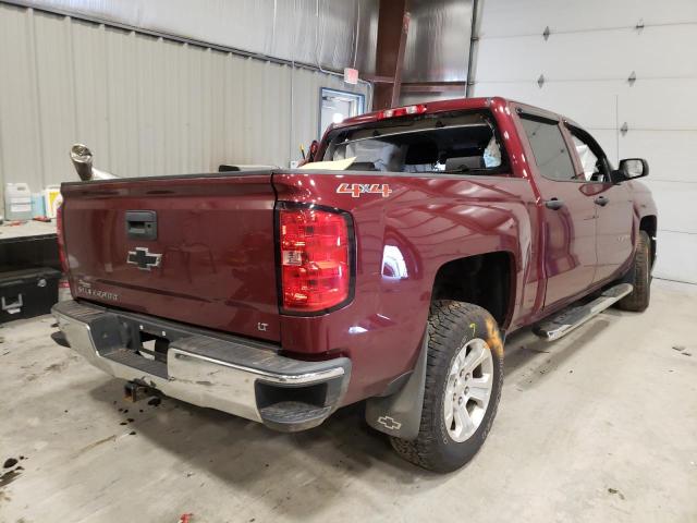 3GCUKREC4EG411052 - 2014 CHEVROLET silverado BURGUNDY photo 4