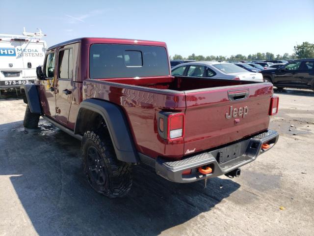 1C6JJTEG7ML625015 - 2021 JEEP GLADIATOR RED photo 3