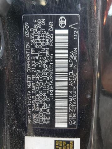 JTKDE167X90301765 - 2009 TOYOTA SCION TC 黑色 照片 10