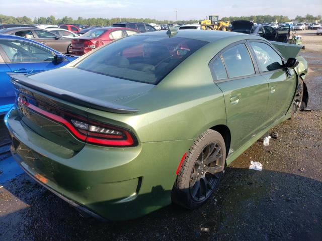 2C3CDXHG4MH544227 - 2021 DODGE CHARGER GT GREEN photo 4