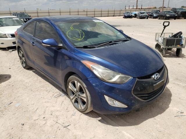 KMHDH6AE9DU001598 - 2013 HYUNDAI ELANTRA CO BLUE photo 1